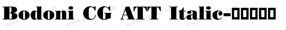 Bodoni CG ATT Italic字体转换